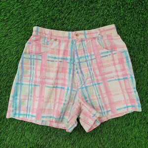 Vintage 90s Classic Pastel Shorts Womens 14 Pink Blue